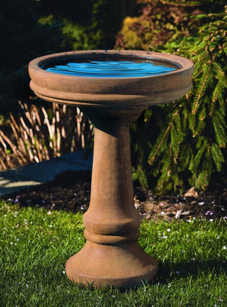 Plain And Simple Bird Bath Cement Stone Massarelli Statuary Sale